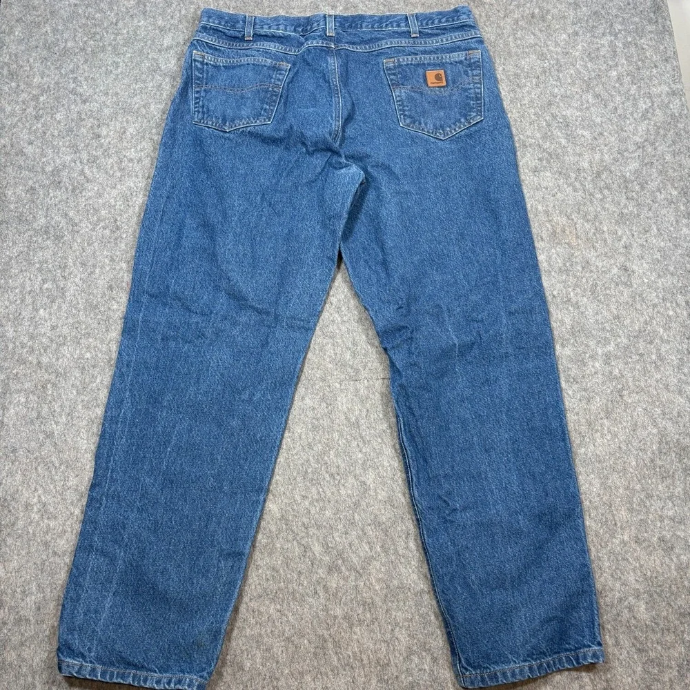 Carhartt Jeans Men's‎ Size 37 Vintage Blue Medium Wash Denim Pants Relaxed Fit